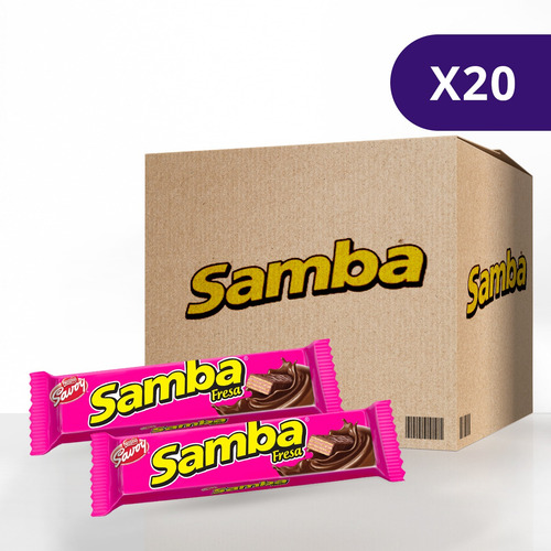 Imagen 1 de 1 de Samba® De Fresa - Caja De 20 Unidades De 32g