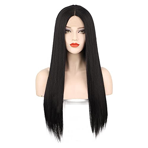 Morticia Lace Front Wig Womens 27  Long Straight Drj2u