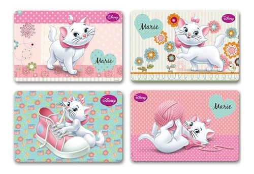 Imagem 1 de 2 de Jogo Americano Infantil Marie Disney 4 Peças Gedex