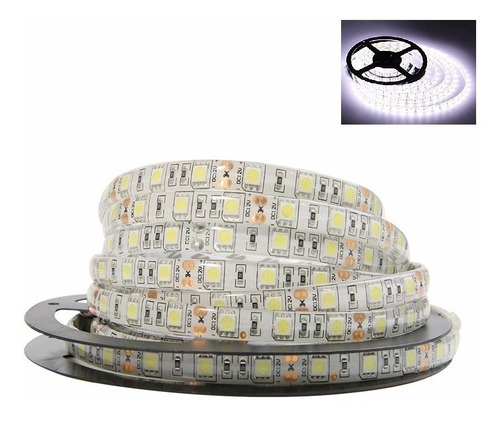 Imagen 2 de 7 de Cinta Led 5m Luz Blanca 300 Led 5050 Resistente Al Agua