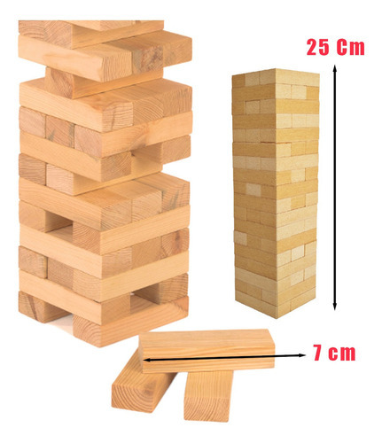 Jogo Caiu Perdeu Torre Madeira Equilíbrio Brinquedo Menino Menina