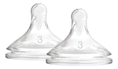 Pack 2 Tetinas Para Biberón Dr Browns Cuello Ancho Options+ Nivel 3 6m+