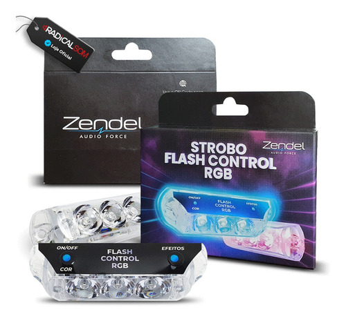 Kit Strobo 2 Faróis 9w Rgb Zendel Smart Control Muito Forte