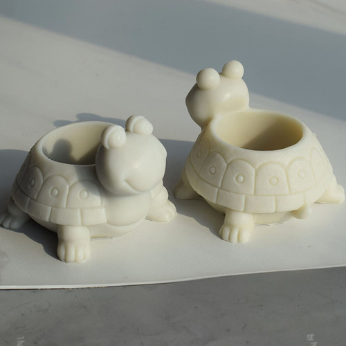 Molde Para Maceta Con Forma De Tortuga Y Resina De Silicona
