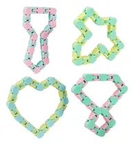 Comprar Keeyment Wacky Tracks Snap And Click Fidget Juguetes 24 Enlaces Paquete De 4 Para Niños Rompecabezas Juguetes Dedo Serpiente Para Alivio Del Estrés