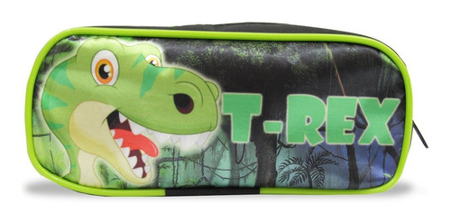 Kit Escolar Infantil Mochila Dinossauro Rodinhas T Rex Tam G
