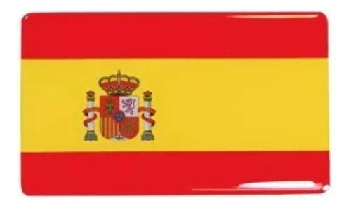 Adesivo Bandeira Resinada Espanha (6x4)