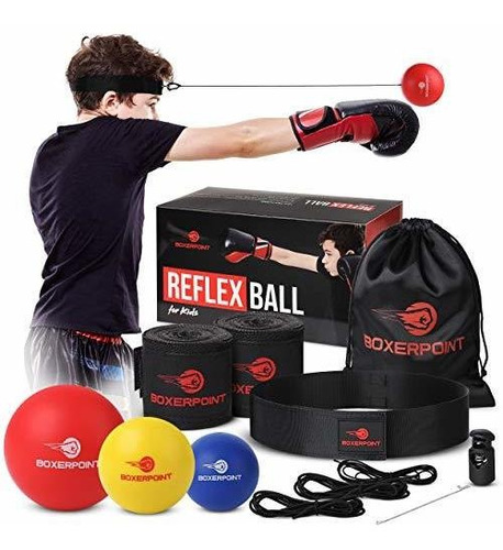 Boxerpoint Bo Reflex Ball Set For Kids - 3 Difficulty Level 