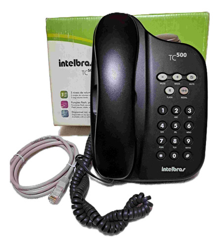 Telefono Alambrico Intelbras Tc 500 Negro (Usado)