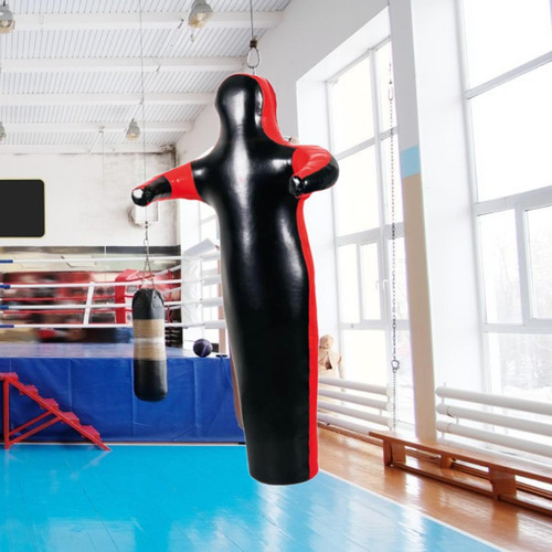Mma Grappling Dummy Unfilled Wrestling Punch Bag Black 180cm