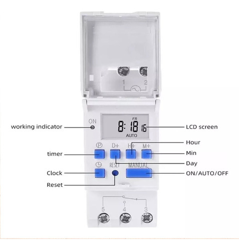 Para Interruptor Digital Programável 25a 16 Enc 8 Apag 110v