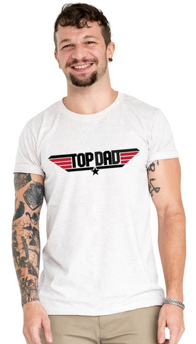 Polera Top Dad Día Del Padre Top Gun Algodón Orgánico Pa6