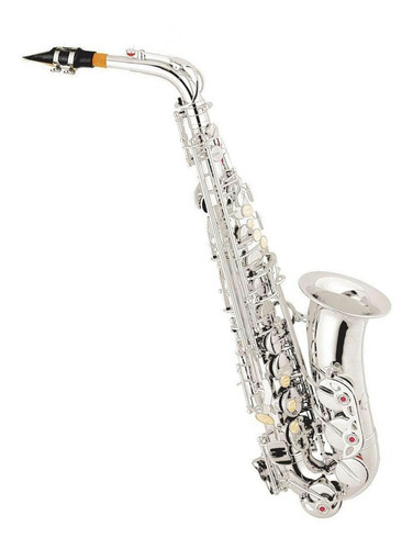 Saxofon Alto Silvertone Slsx033 En Eb Modelo Plateado