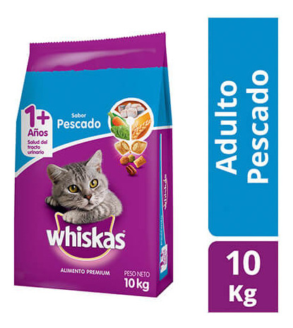 Alimento Para Gatos Whiskas Pescado X 10 Kg Envío S/c