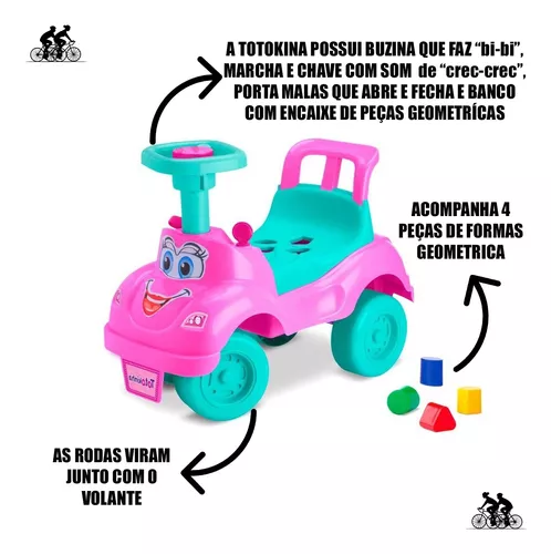 Totoka Andador Infantil Motoca Bebê Totokinha Triciclo - Azul ou