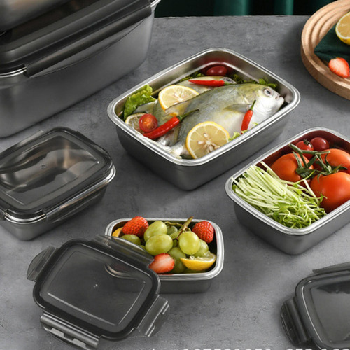 Contenedor De Almacenamiento De Alimentos Rectangular, 850ml