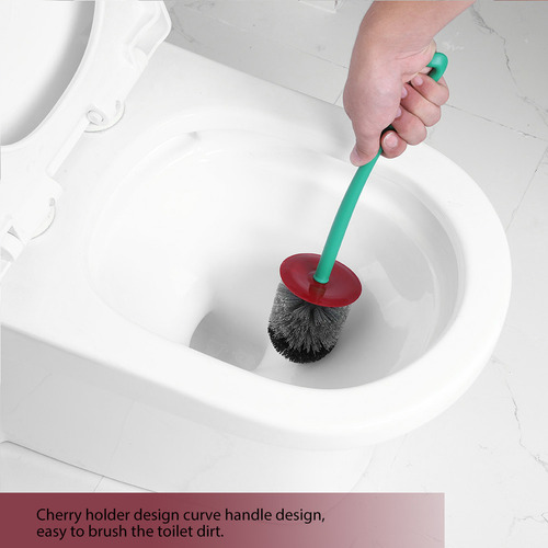 Escobilla De Baño Con Forma De Cereza, Soporte Para Inodoro