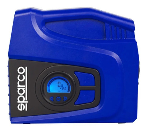 Imagen 2 de 3 de Compresor de aire mini a batería portátil Sparco SPT163 azul