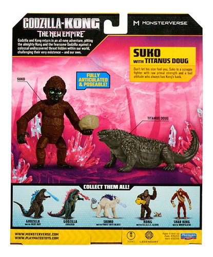 Godzilla X Kong Suko com Titanus Doug Monsterverse 6 polegadas