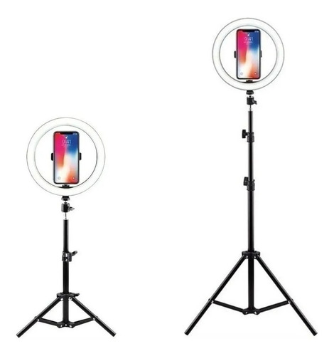 Imagen 6 de 10 de Anillo Aro Luz Led Fotografía 26 Cm + Trípode Ajustable