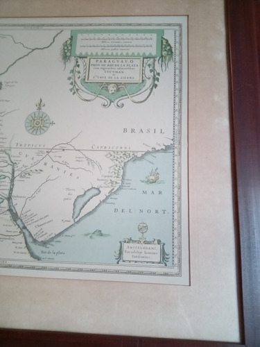 Mapa Antiguo Paraguay Tucumán Rio De La Plata S. Cruz Sierr (Usado)