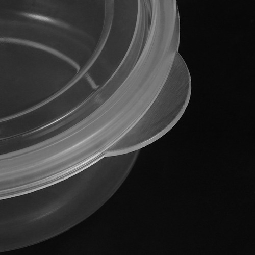 Minicaja De Almacenamiento Transparente Con Tapa Redonda De