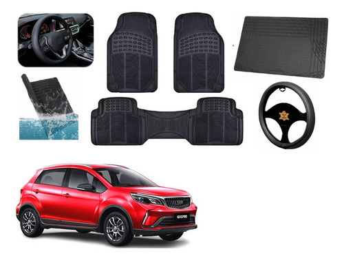 Tapetes Rb + Cajuela + Volante Geely Gx3 Pro 2024 A 2027 Negro