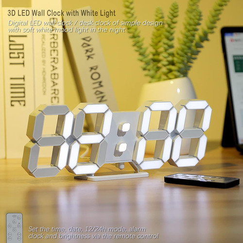 Reloj Digital 3d Led Reloj De Pared 9.7 , Reloj De Mesa...