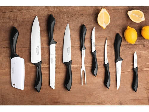 Imagen 10 de 10 de Set X9 Piezas Cuchillos Hachuela Cocina Chef Tramontina