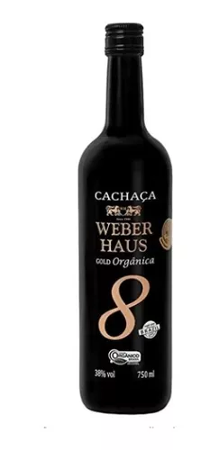 Imagem 1 de 2 de Cachaça Weber Haus Camisa 8 Gold Envelhecida Orgânica 750ml