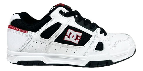 Tenis Dc Shoes Stag Blancos Negro Rojo Hombre