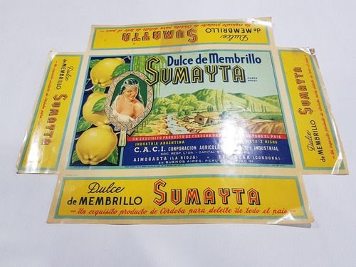 Imagen 3 de 8 de Antiguas Etiquetas Mint Latas Dulce Membrillo Lote Mag 58668
