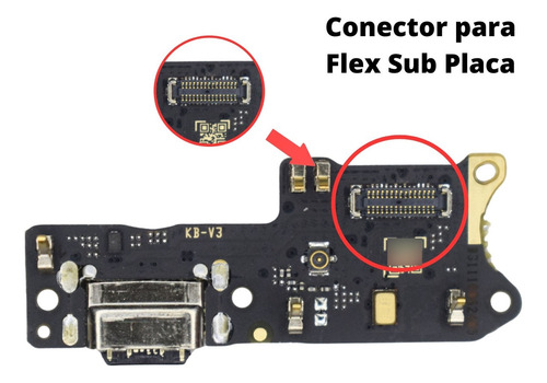 Placa Flex Carga Conector Compatível Redmi 9t/poco M3 Turbo