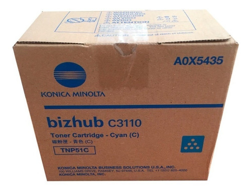 Toner Konica Bizhub C3110 Cian Tnp51c