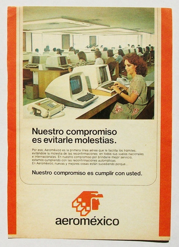 Publicidad Antigua Mexicana De Aeromexico De 1981