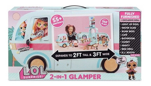 Lol Camper 2 En 1 Gigante - 2 En 1 Glamper - Original Mga