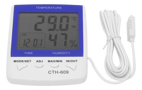 Medidor De Temperatura E Umidade Digital Thermo Hygro Cth609