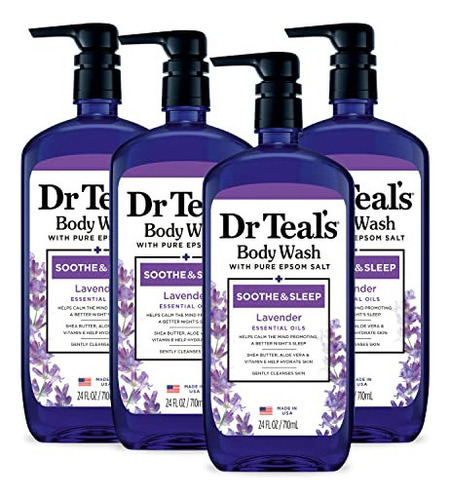 Gel De Baño Dr Teal's Body Wash Con Sal Pura De Epsom, Calma