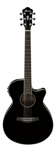 Guitarra acústica Ibanez AEG10II para diestros black high gloss brillante