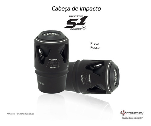 Imagem 2 de 4 de Slider Procton S1 Yamaha Mt03 Mt-03 2017 A 2022 Preto Brilho