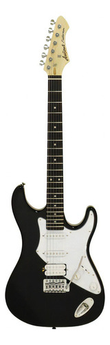 Guitarra Strato Aria Pro 2 714-std Fullerton de bobina única en color negro, orientación para la mano derecha