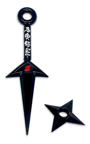Imagem 4 de 4 de Kit Naruto Minato - Bandana Folha Preta + Kunai + Shuriken