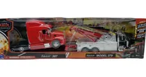 Comprar New Ray 1:32 Peterbilt 387 Con Grua De Arrastre- Trailer Color Rojo