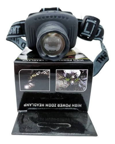 Linterna Minera Led Para Cabeza Zoom Pilas Correa 160 Lumens Color De La Linterna Negro Color De La Luz Blanco