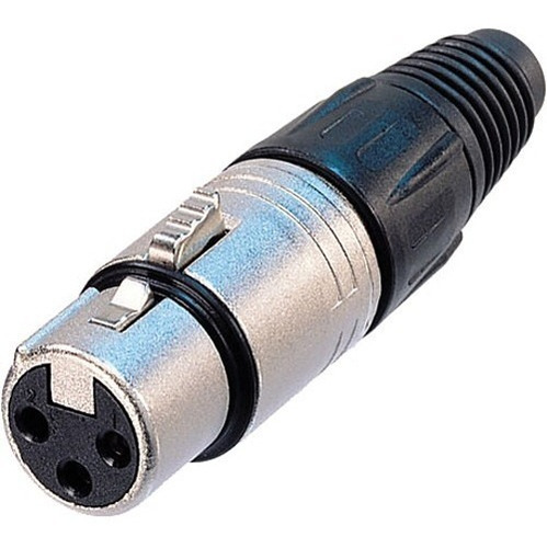 Conector Socket Xlr Hembra Aéreo, Niquelado, Neutrik Nc3fx