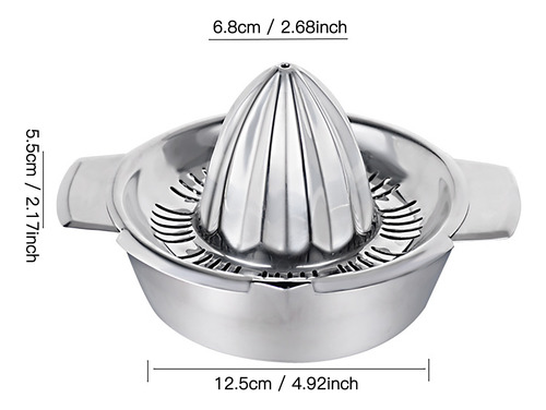 Exprimidor Manual De Naranjas Con Clip Para Limones De Acero