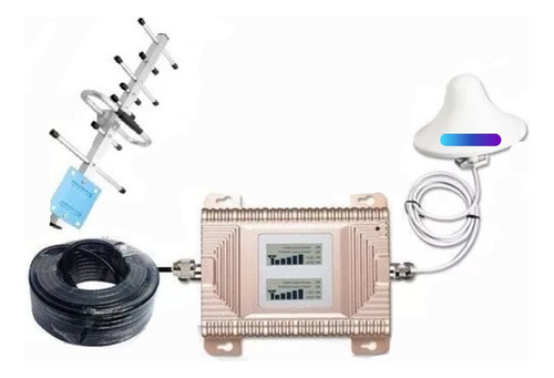 Kit Antena Amplificador Doble Banda 3g 4g Señal Celular Rura