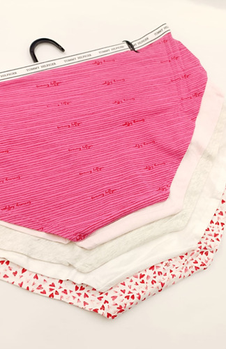Paquete 5 Calzon Hipster Tommy Hilfiger Mujer Algodon