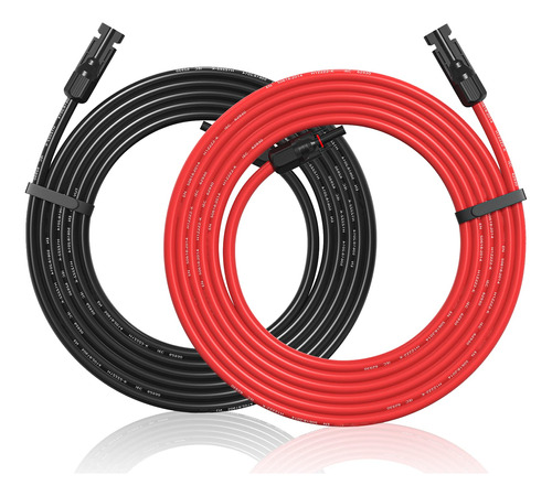 Cable De Extension Solar De 10 Awg, Calibre 10 (6 Mm²), Cabl