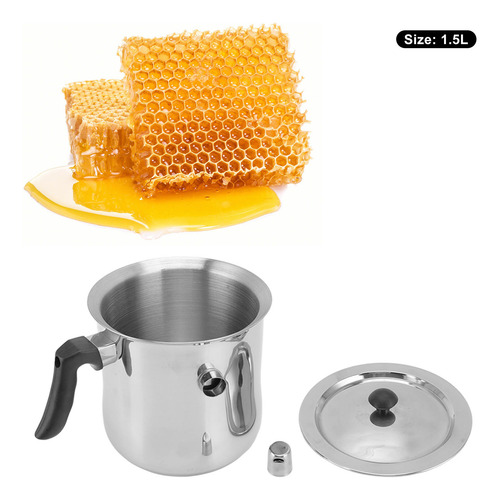 Pote De Derramamento De Cera De Abelha Derretido Em Aço Inox